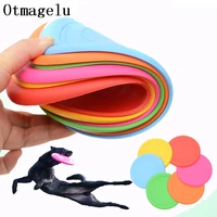 3pcs funny silicone flying saucer dog cat toy dog game flying discs resistant chew puppy training interactive pet supplies