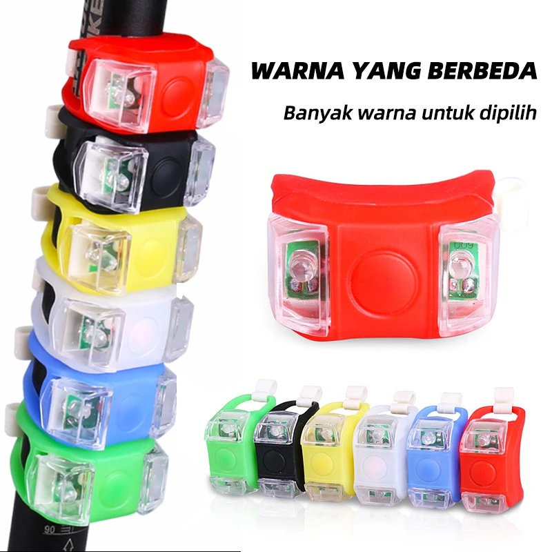 Bicycle LED Bike Light Silicone Waterproof Double LED Frog Tail Light Outdoor Night Riding Safety Warning Light Bike Accessories