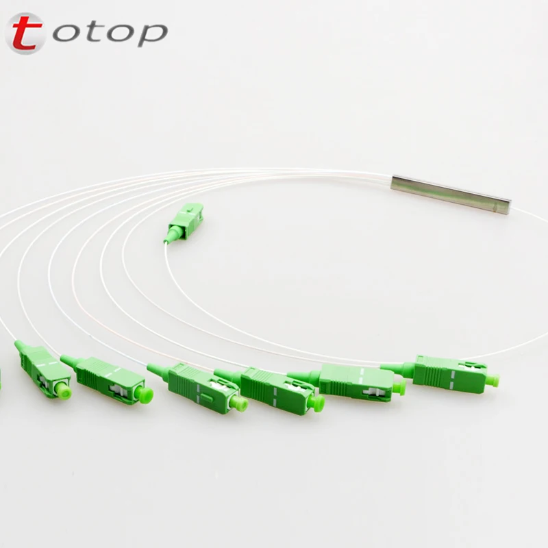 FREE SHIPPING SC APC 1X8 PLC Single mode Fiber Optical splitter FTTH Steel tube type SCAPC 1x8 optical fiber |