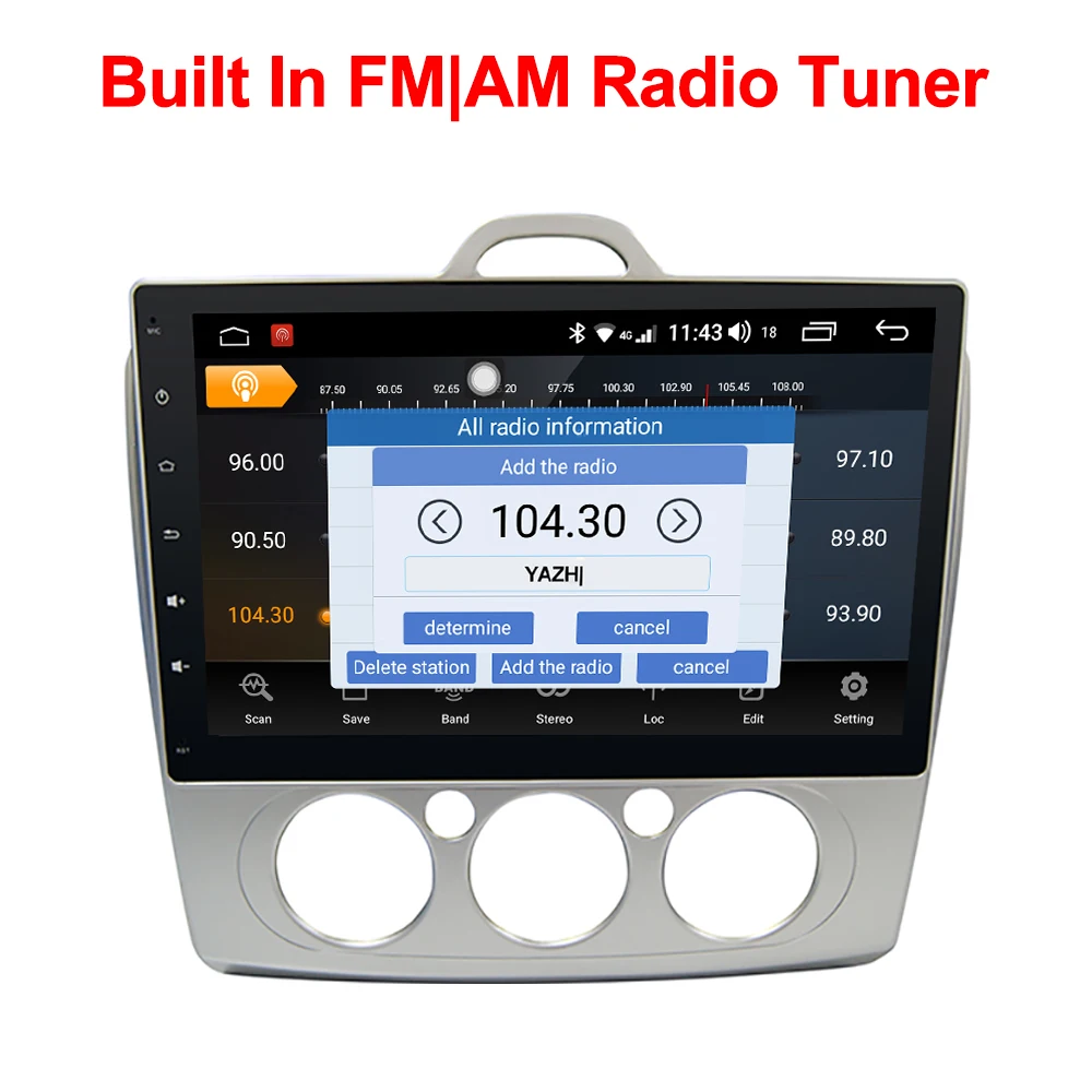 Автомобильный GPS МУЛЬТИМЕДИА YAZH 4 Гб 64 ГБ для Ford Focus /S-Max 2007-2011(Manul) с 10 1-дюймовым