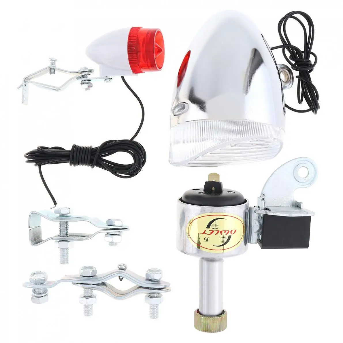 Серебристый велосипедный светильник 6 В 3 Вт светодиодный самоходный передний