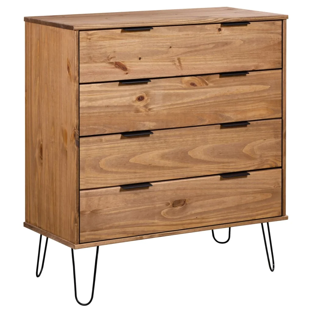 

Drawer Cabinet 30.1"x15.6"x35.6" Solid Pine Wood