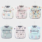 Детские нагрудники банданы симпатичный комплект для новорожденной девочки, детские нагрудники Водонепроницаемый Младенческая еда для ребенка без рукавов мягкий Пластик детский слюнявчик еды Слюнявчики