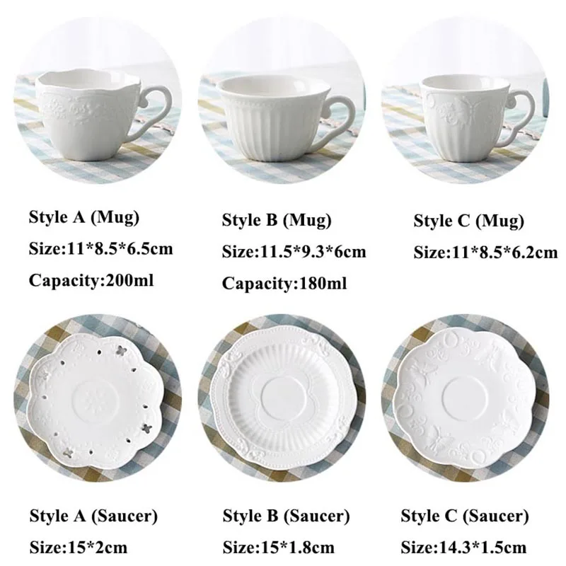 Кофейная чашка в европейском стиле с блюдцем ложкой белая керамическая