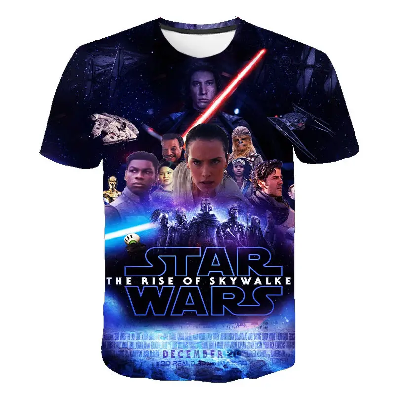 Футболка с 3D рисунком из &quotЗвездных Войн&quot The Rise of Skywalker для мужчин женщин и детей