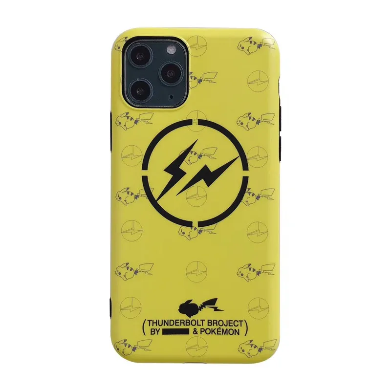 yellow Милый чехол для телефона Pokemons Pika, забавный мультяшный чехол для Apple iPhone 6 6s 7 8 Plus X XS XR XS Max 11 Pro Max - Цвет: yellow