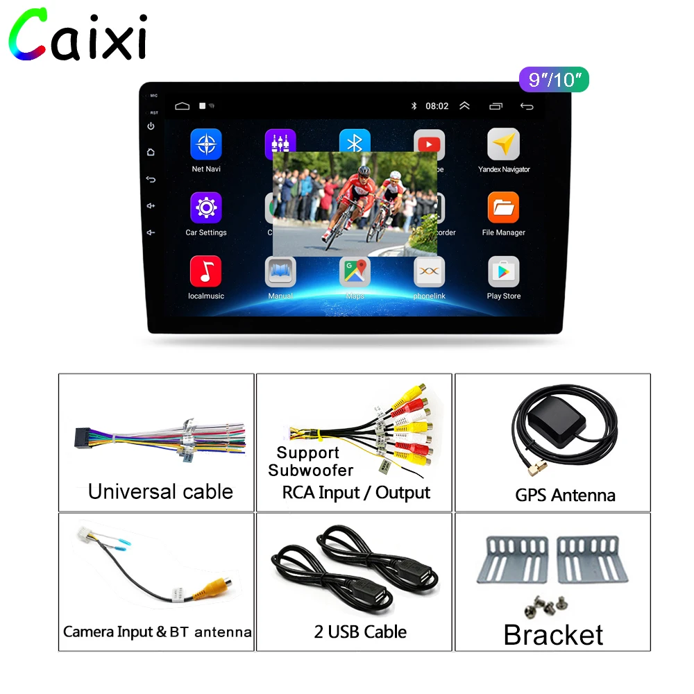 Автомагнитола 9/10 дюйма мультимедийный видеоплеер Android 9 0 2 din 1 для Nissan Toyota Kia VW Suzuk