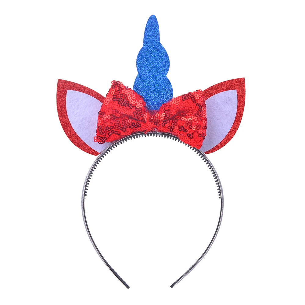 Платье-пачка для девочек с изображением единорога на День Независимости обручем