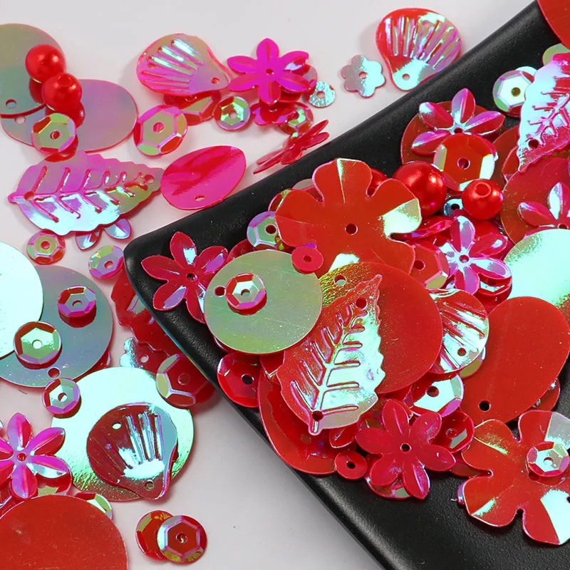 Смешанные блестки цветок круглая жемчужная раковина ручной работы сделай сам