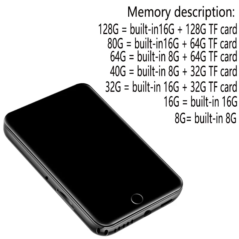 Ruizu m7 металлический MP3-плеер Bluetooth 5 0 встроенный динамик 2 8 дюймов большой