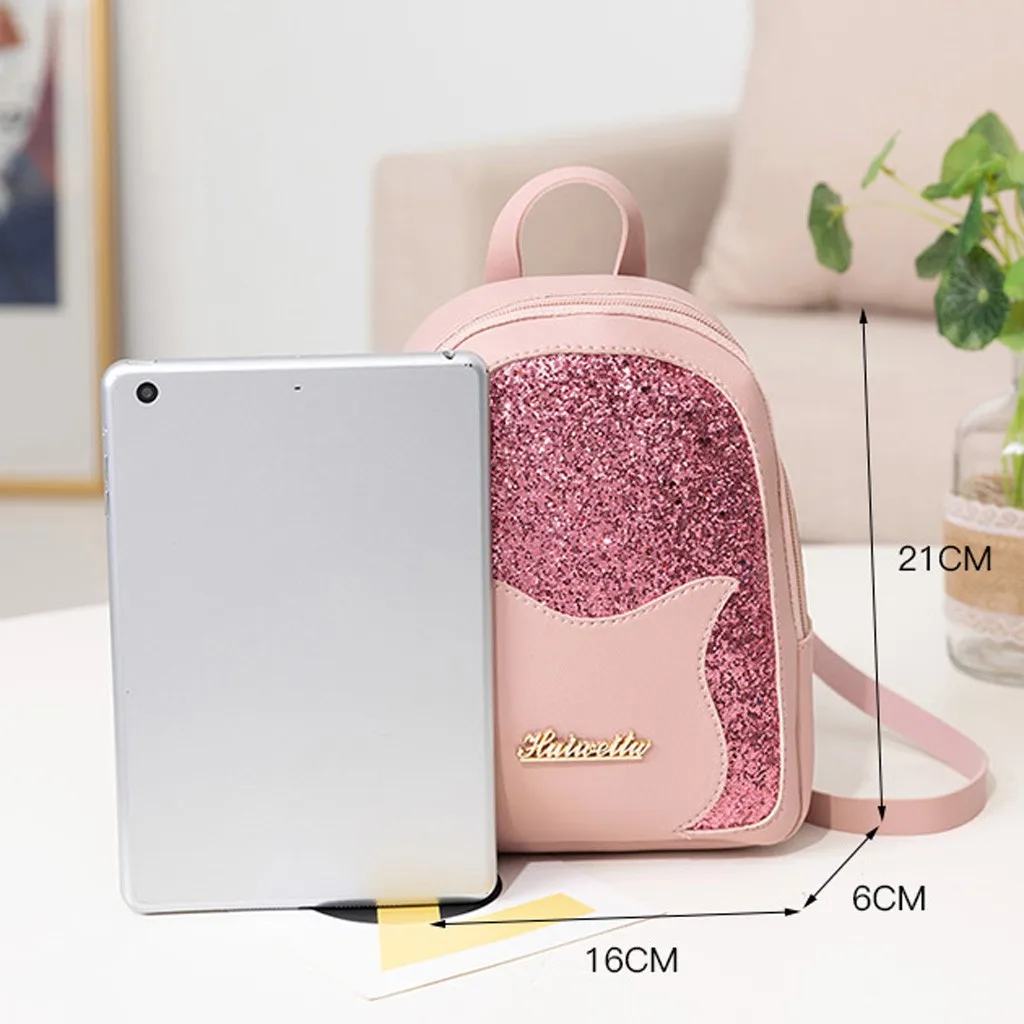 

Womens Mini Backpack Bag Fashion Lady Shoulders Small Zipper Backpack Letter Purse Mobile Phone Bag sac a dos femme