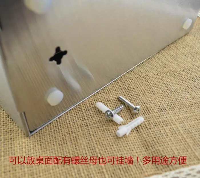 

High-grade stainless steel rectangular tissue box, convenient paper box napkin box, sanding bathroom hanging wallpaper towel box