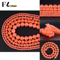 wholesale 4 6 8 10 12mm natural orange jades round loose stone beads for jewelry making diy bracelets necklace needlework 15