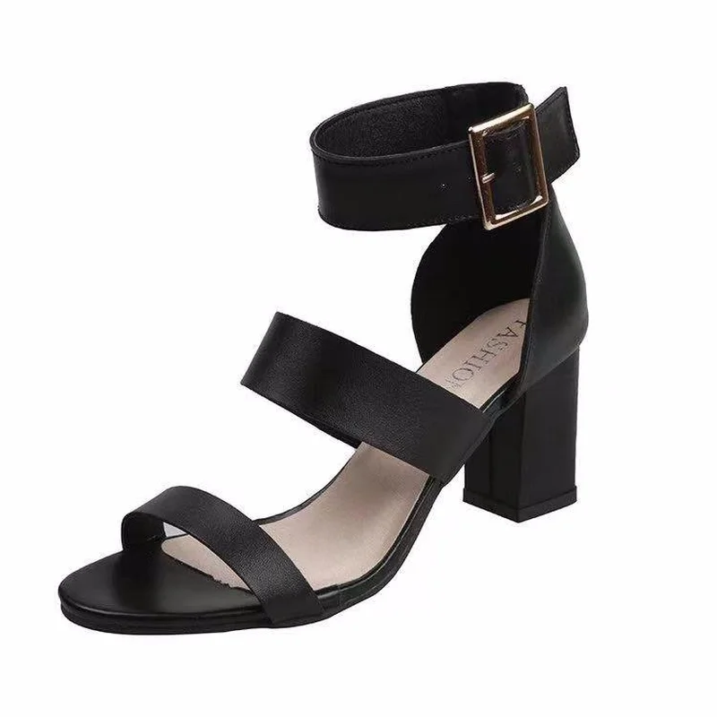

Buckle Increasing Height 2021 Summer Open Toe Female Sandal Sale of Women's Shoes High Heels Large Size Strap Peep Girls New Bei