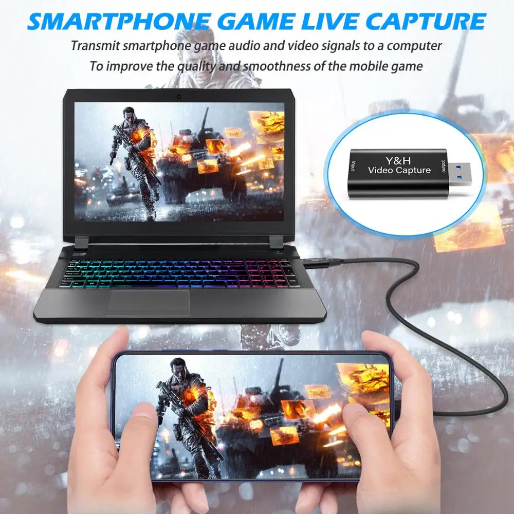 Карта видеозахвата Y & H USB 3 0 HDMI совместимый видеорегистратор записывающая
