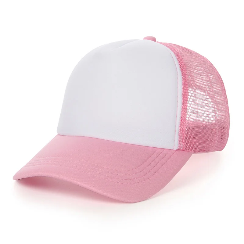 pink Пустая сетчатая Кепка s, мужская летняя дышащая бейсболка Snapback, женская модная черная кепка в стиле хип-хоп - Цвет: pink