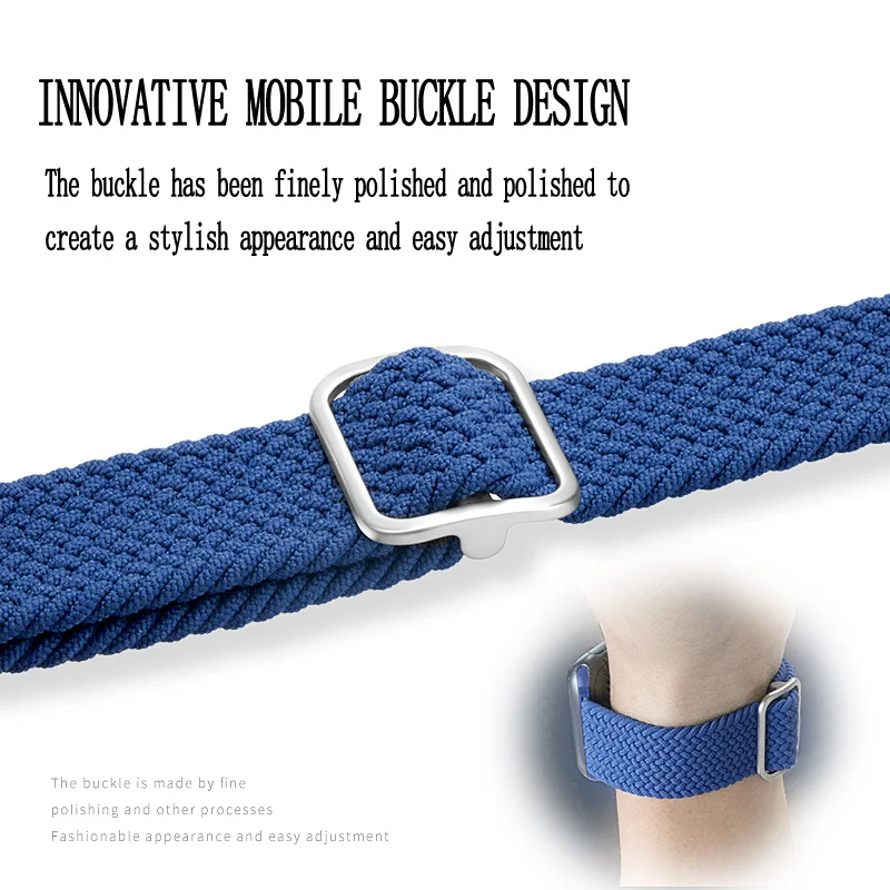 

Suitable Strap for Apple Watch Bands for Apple iwatch 1 2 3 4 5 6 th Generation Adjustable Nylon Woven Watch Band 44/40/38/42mm