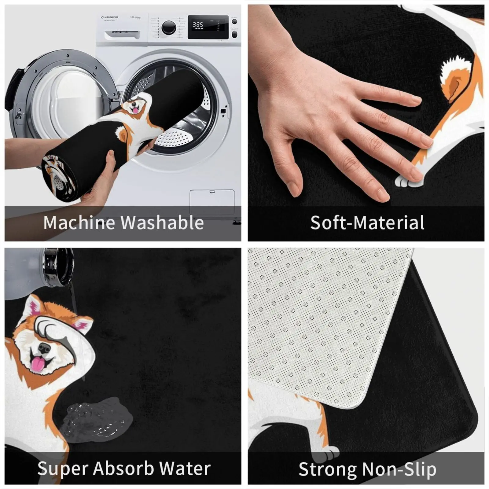 Забавный ковер Bdaz Dabbing Akita с смешным юмором коврик подушка мягкий для собак Inu