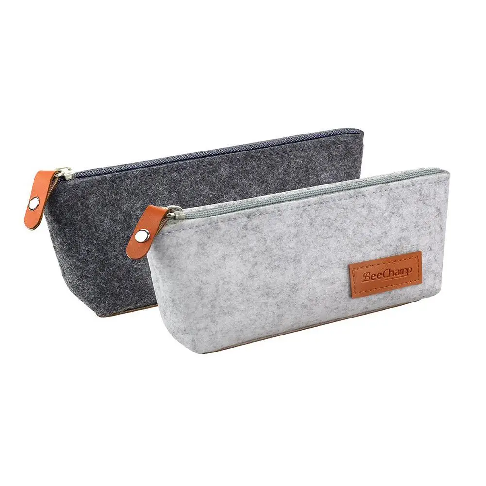 

Фетровый чехол для карандашей на молнии в форме лодки, чехол для ручек, студенческие и школьные принадлежности