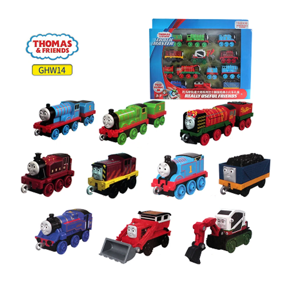 

Набор игрушек Thomas & Friends из сплава, набор трекмастеров из 10 литых игрушек для детей, подарок на день рождения, GHW15