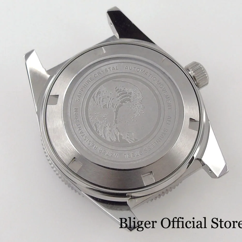 

fit NH35A NH36A New 62MAS Diving Automatic Watch Case 300M Water Proof Domed Sapphire Glass Rotating Bezel