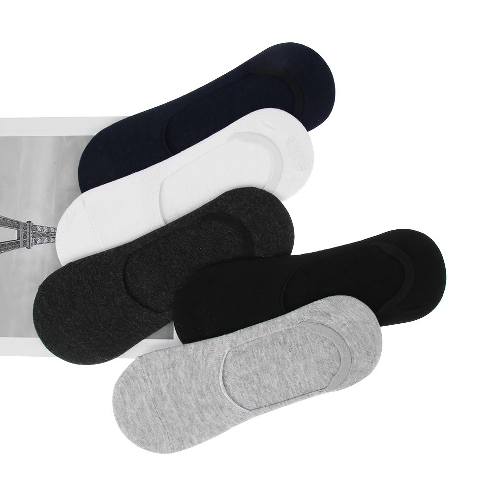 1 пара летних Для мужчин невидимые носки башмачки Нескользящие твердого силикона