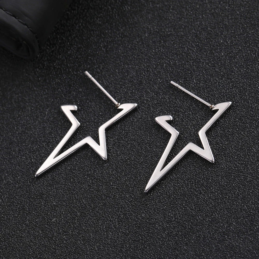 Модные геометрические корейские серьги гвоздики Skyrim для девушек Необычные