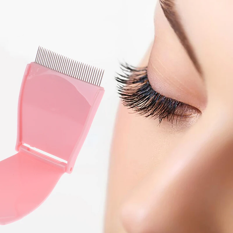 Профессиональные складные стальные иглы расческа для ресниц Кисть макияжа