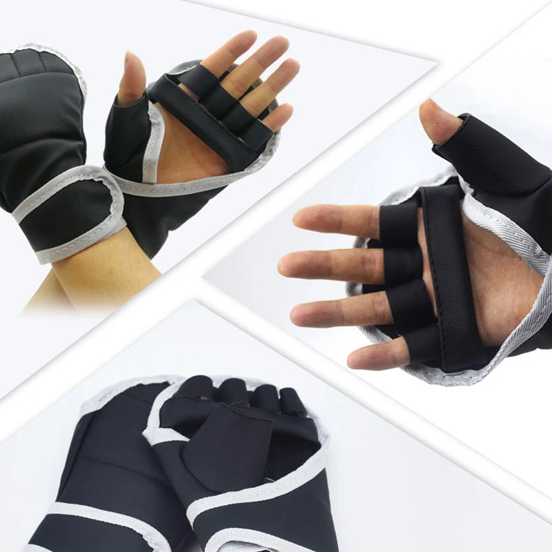 Boxing Gloves Half Finger PU Mitts Free Fight Sanda Karate Sandbag TKD Taekwondo Boxe MMA Muay Thai Training Kickboxing |