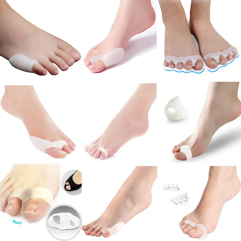 

9Pair Silicone Hallux Valgus Gel Toe Separator Straightener Plantillas Para Los Pies Protetor De Joanete Foot Care Pedicure