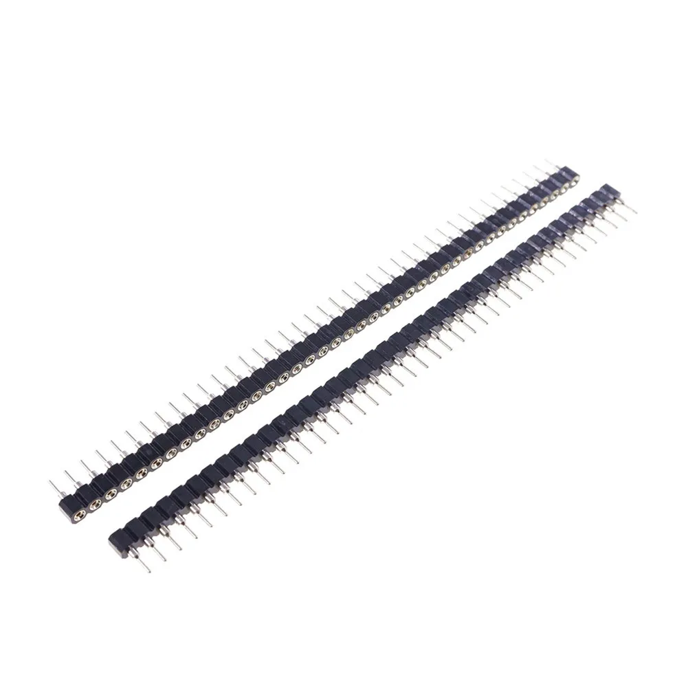 4 pcs 1X40 PIN Single Row ROUND FEMALE HEADER Receptacle 2.54 MM PITCH Strip Sleeve Socket 40p Round Tail 0.5mm Diameter | Обустройство