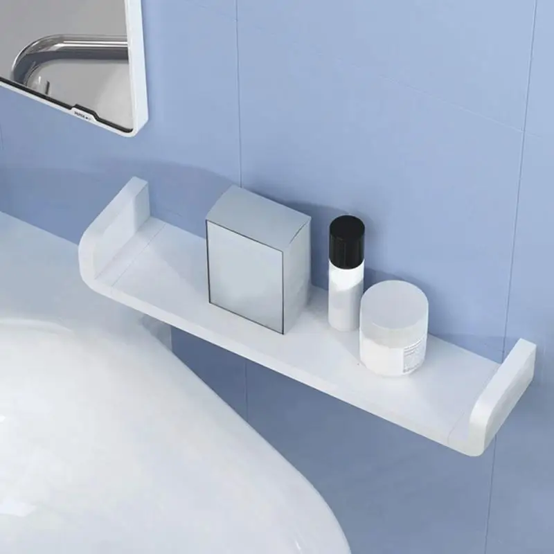 

Waterproof Bathroom Rack Organizer Kitchen Plastic Shampoo Wall Mounted Storage Shelf Practical Home Container Punch Free Toilet