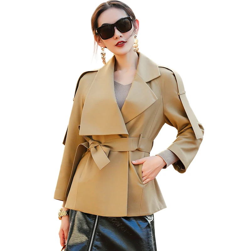 

Женская куртка из натуральной овечьей кожи, Ветровка из натуральной кожи, OT1799, весна-осень 2020