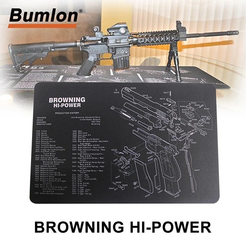 BROWNING HI-POWER пистолет для чистки скамейки коврик резиновый ковер нескользящий с инструкциями Armourist бен коврик для ружья страйкбол чистый 37-098