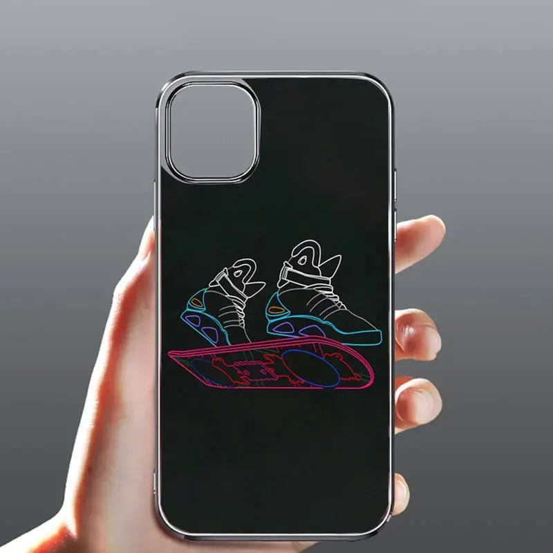 

back to the future American science fiction films Phone Case Transparent iPhone Samsung 11 12 6 7 8 9 30 Pro X Max XR Plus lite