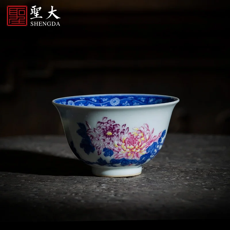 

Shengda ceramic kungfu tea cup handmade Jingdezhen tea set hand painted