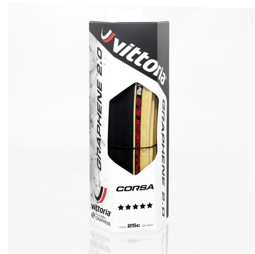 2 шины Vittoria Corsa G + Competition Graphene 0 700x25/28C черный загар 320 TPI шоссейные для