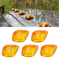 5 Pcs Amber Cab Marker Light Cover Roof Marker Light Assembly For Ford F-250/F-350 1999-2016 Replace Most OEM Cab Roof Lights