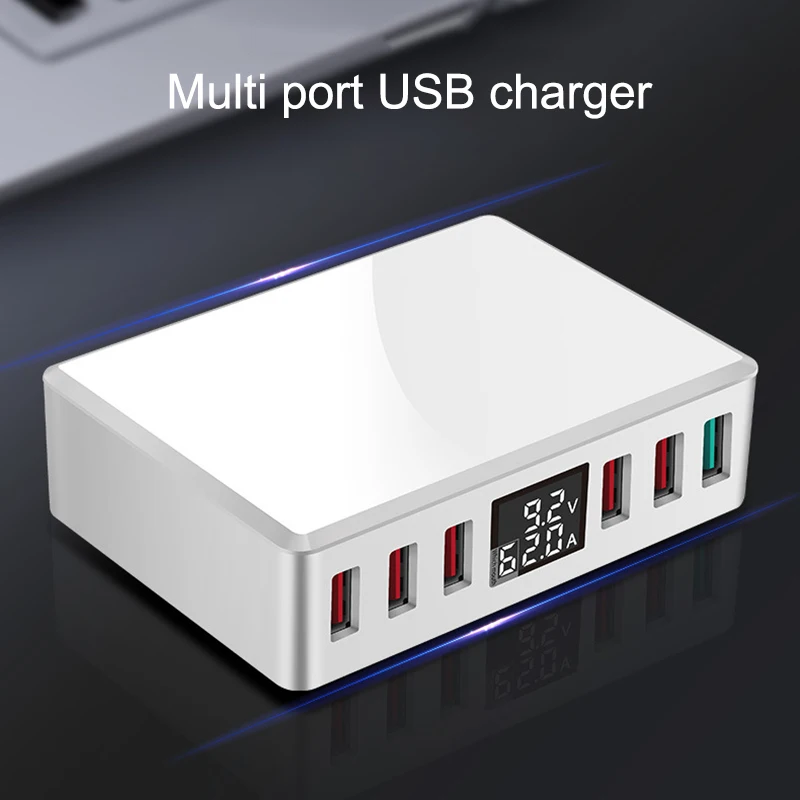 

New QC 3.0 Fast Quick Charger USB 6 Ports Hub Power Adapter Wall Charger DOM668