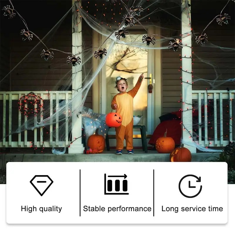 Светильник для Хэллоуина с изображением паука светодиодный светильник на