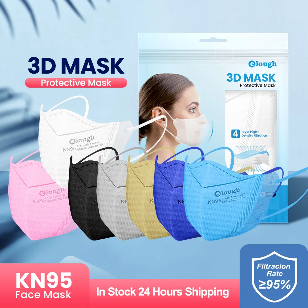 Маски Elough KN95 4 слоя 7 цветов NK95|Маски| |
