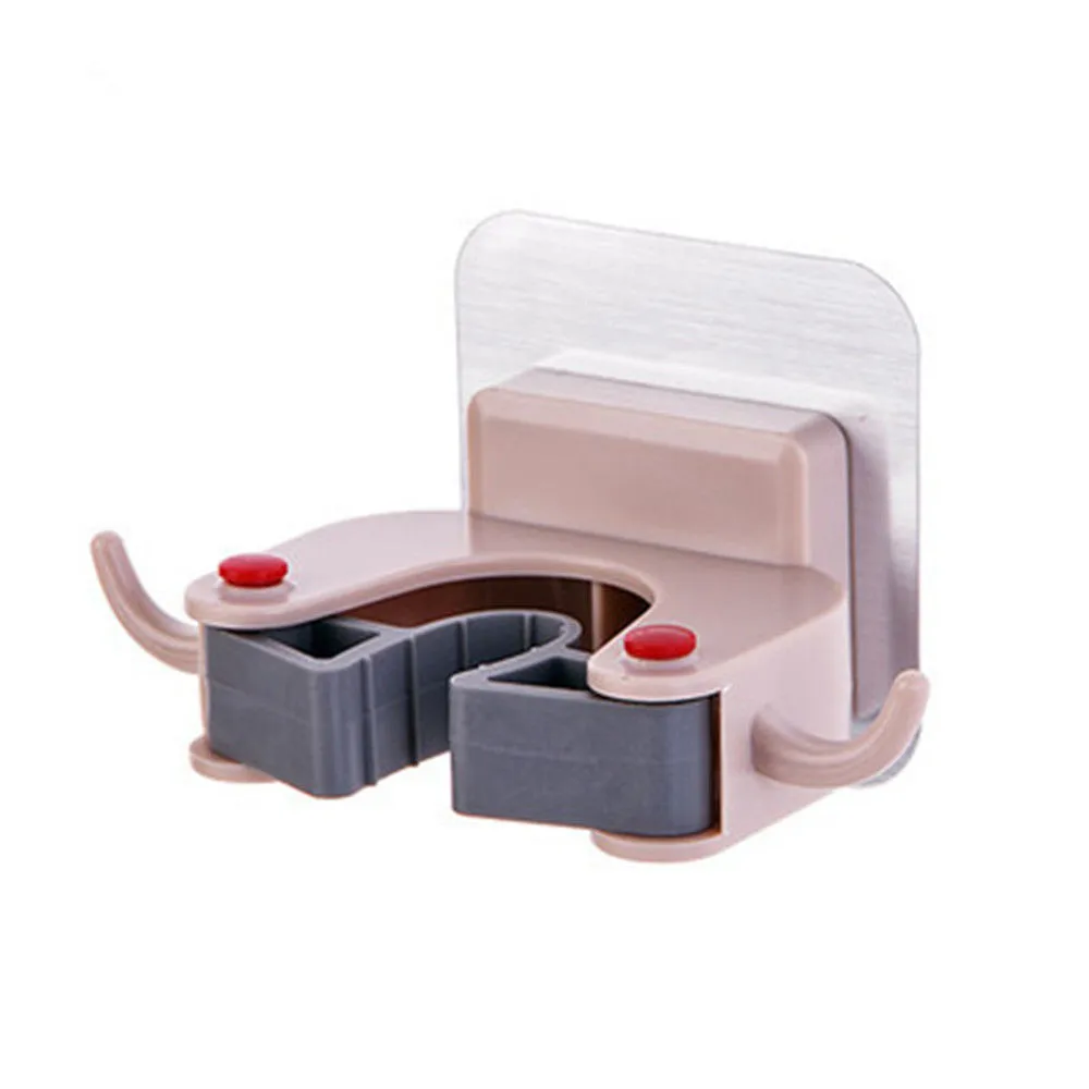 Настенный органайзер для швабры держатель вешалка щетки метлы стеллаж хранения