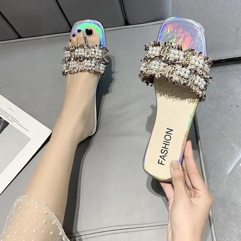 

Мягкая женская обувь, лето 2021, пляжные повседневные Сланцы на Плоском Каблуке, женские уличные сандалии, шлепанцы, шлепанцы