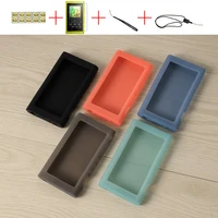 soft cover silicone case for sony walkman nw a55hn a56hn a57hn a50 a55 a56 a57 with screen protector and straps mp3 mp4 player