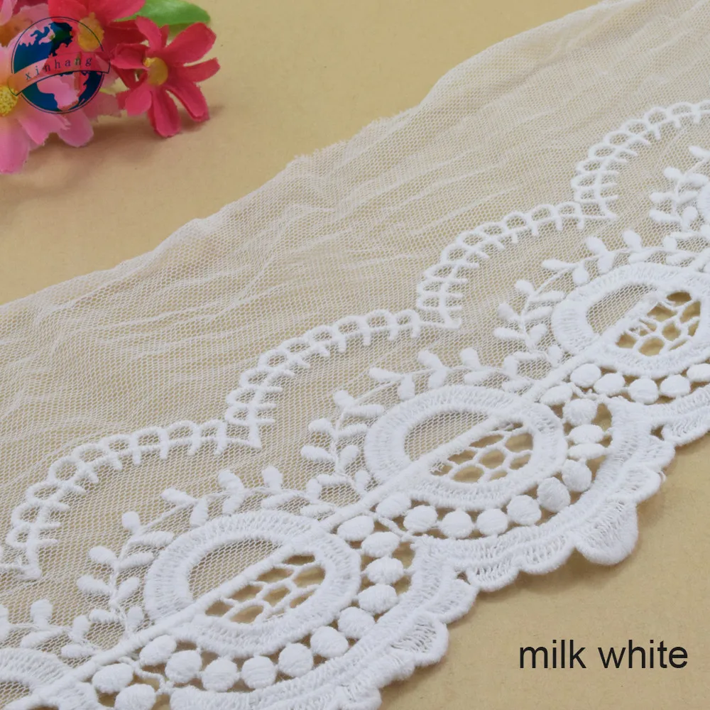 16 5 см широкая волна отбеленный хлопок вышивка Жанна д 'Арк французское кружево