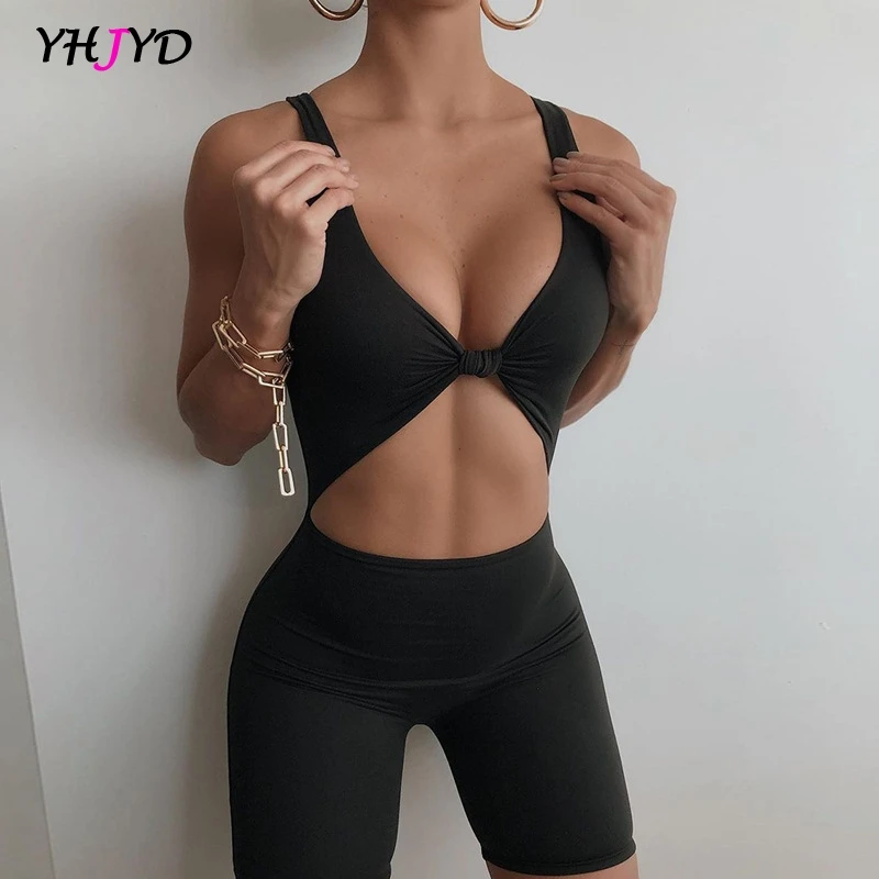 

Пикантный короткий комбинезон без рукавов с вырезом модный наряд комбинезоны топы на бретелях с V-образным вырезом Женские Комбинезоны для ...