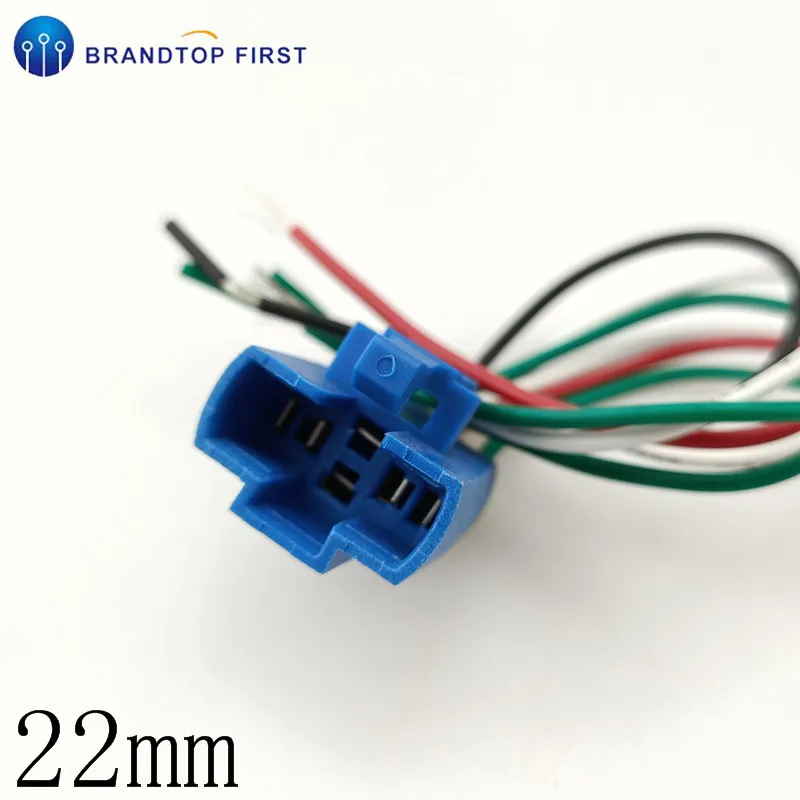1 шт. новый тип 22 мм светодиодный Мгновенный/фиксирующий 6 контактов плоский
