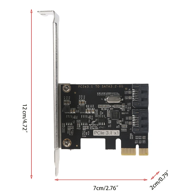 PCIE X1 на SATA3 плата расширения с двойным портом SATA PCI Express контроллер адаптер для Windows