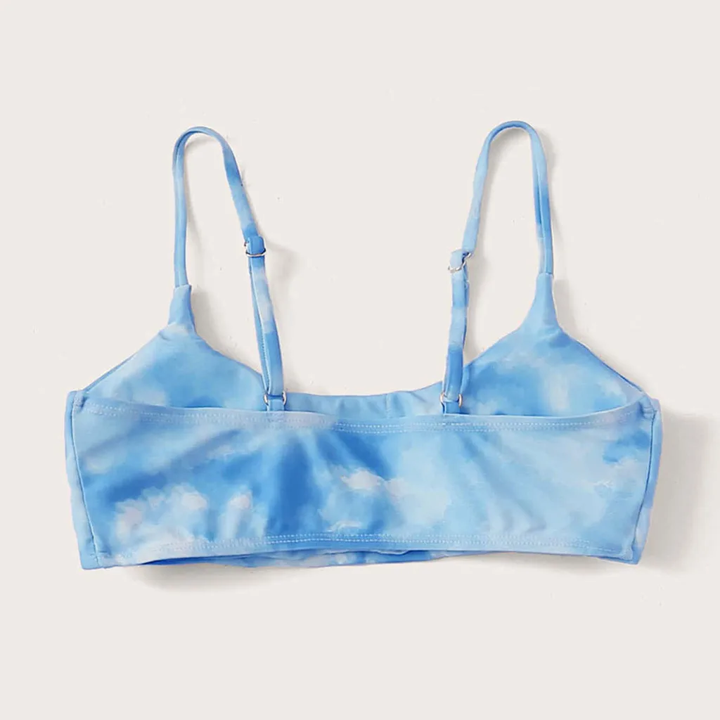 2020 купальники Женский Бикини топ цельный женский бандажный бюстгальтер пуш ап с