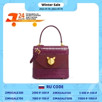 bafelli handbag 2021 womans new crossbody leather purse small bag crocodile grain designer bucket cat luxury brand